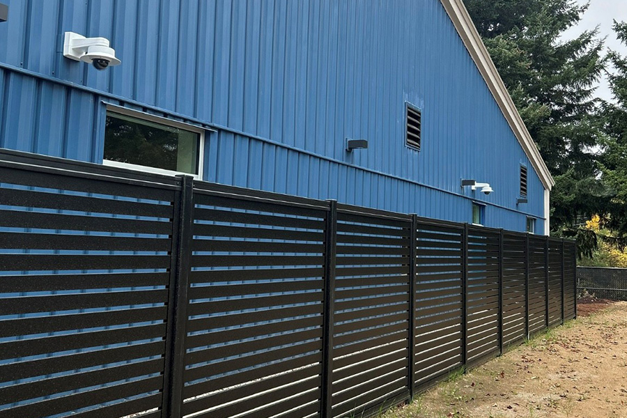 Aluminum Semi Privacy Fence Commercial 6 Foot